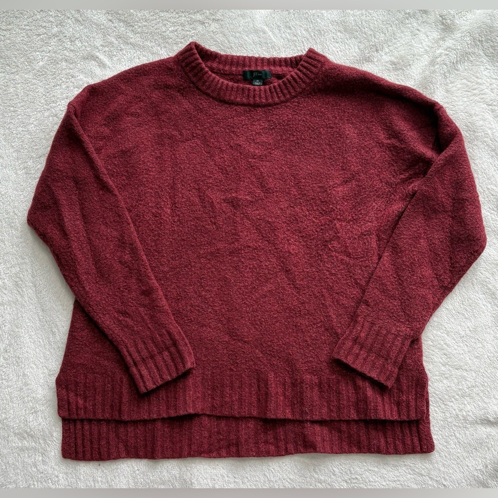 J. Crew Women’s Wool Blend Crewneck Sweater Red - Medium